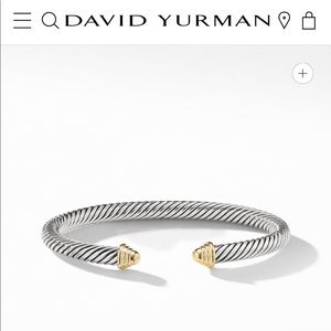 Cable Bracelet w/14K Gold, 5mm - David Yurman
